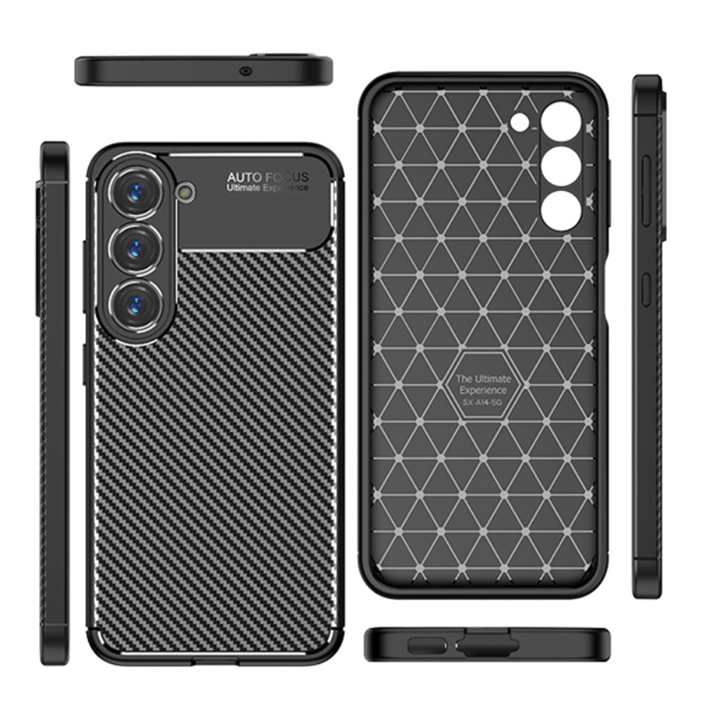  Samsung Galaxy S23 Plus Skal Kolfiber Textur Blå