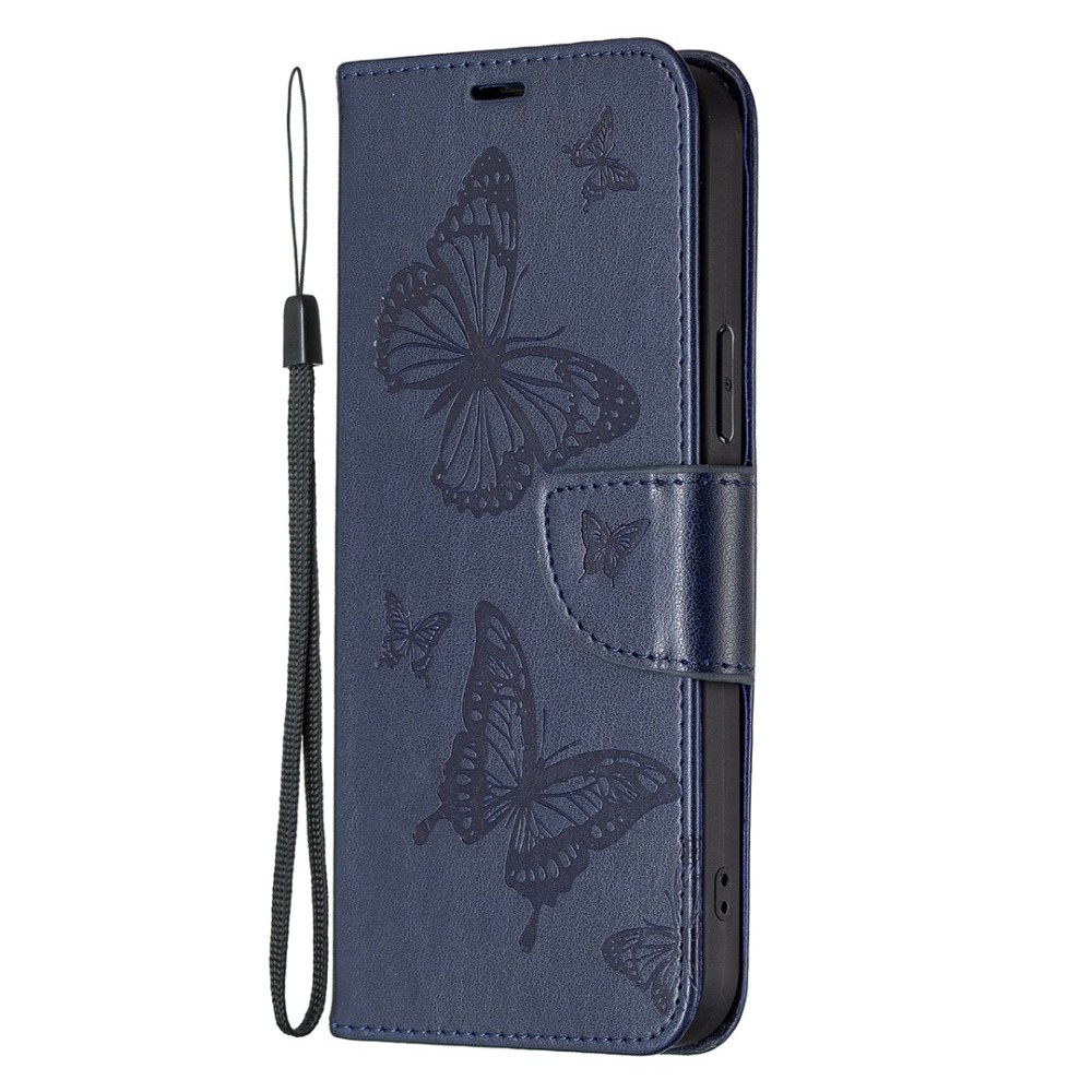  Samsung Galaxy S23 Plus Fodral Fjärilar Mörk Blå