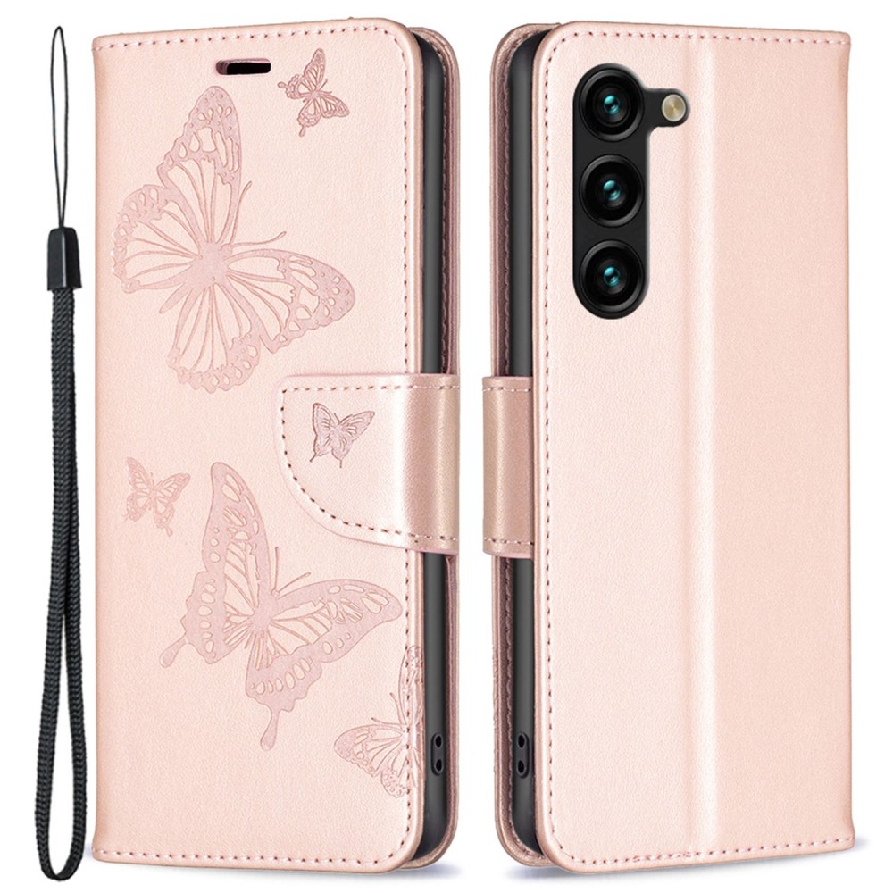  Samsung Galaxy S23 Plus Fodral Fjärilar Roséguld