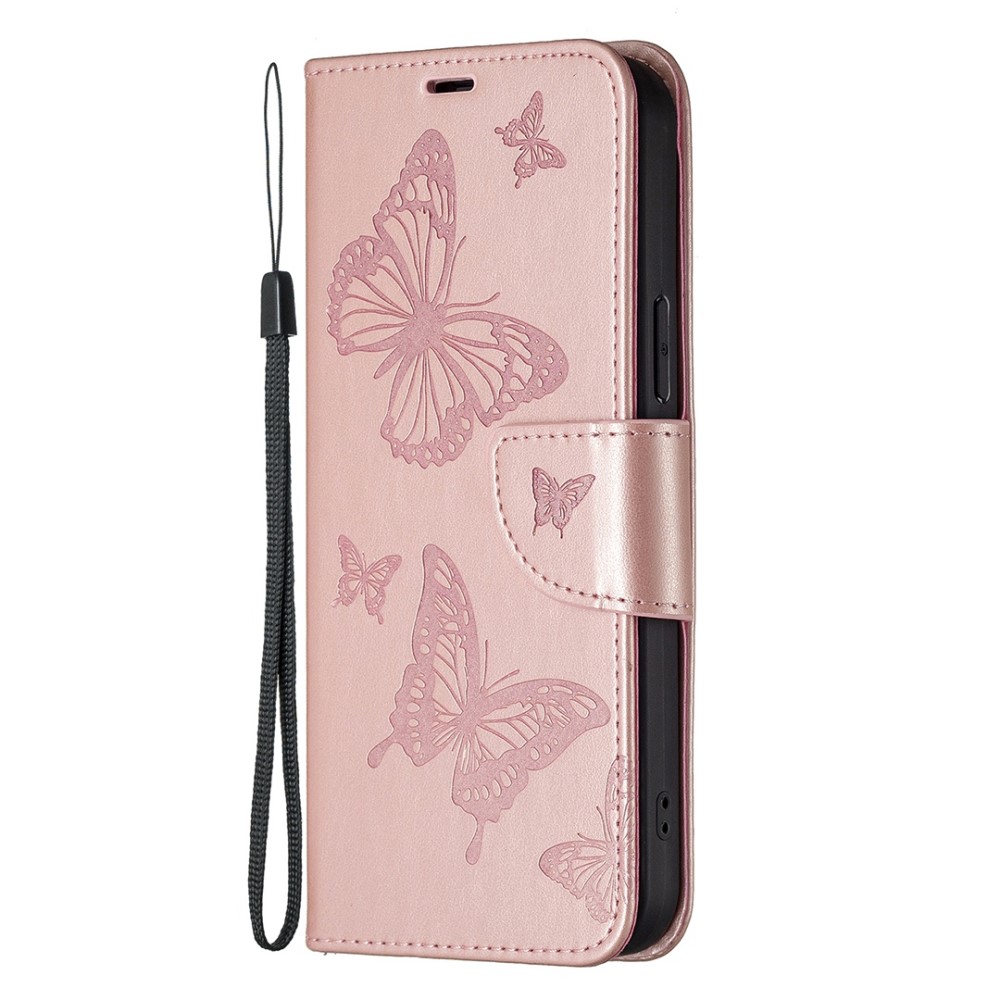  Samsung Galaxy S23 Plus Fodral Fjärilar Roséguld