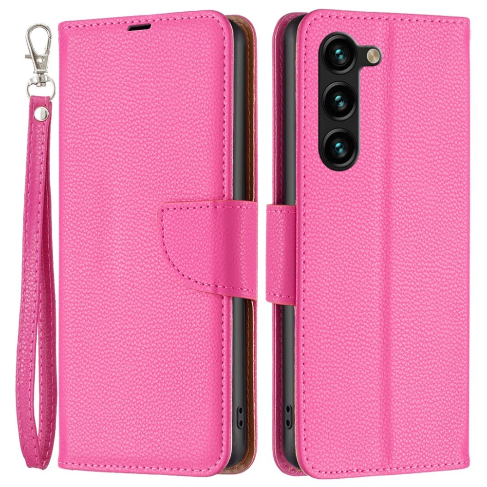  Samsung Galaxy S23 Plus Fodral Litchi Shark Rosa