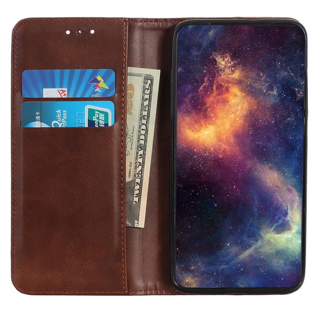  Samsung Galaxy S23 Plus Flip Fodral Split Läder Brun