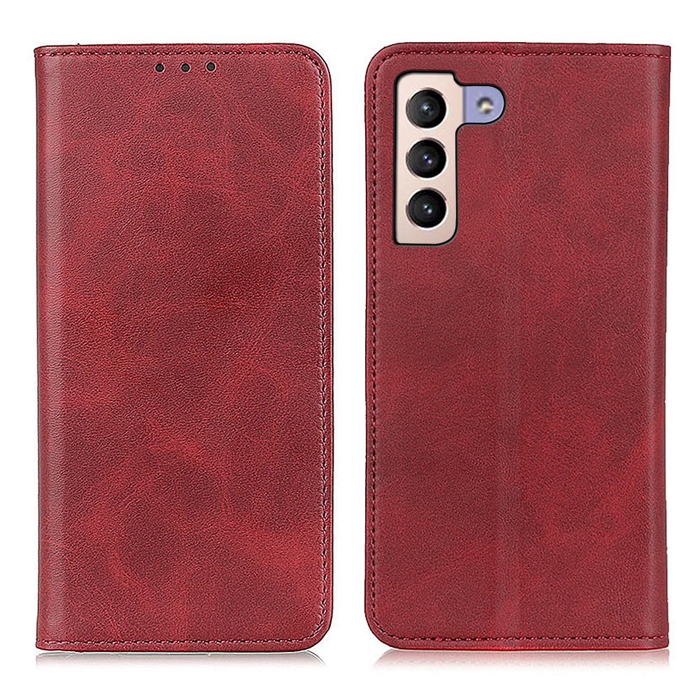  Samsung Galaxy S23 Plus Flip Fodral Split Läder Röd