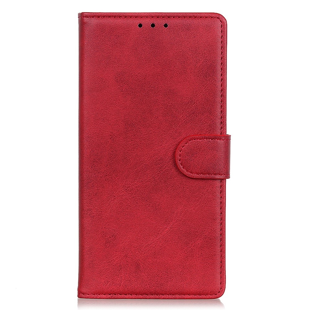  Samsung Galaxy S23 Plus Fodral Solid Läder Röd