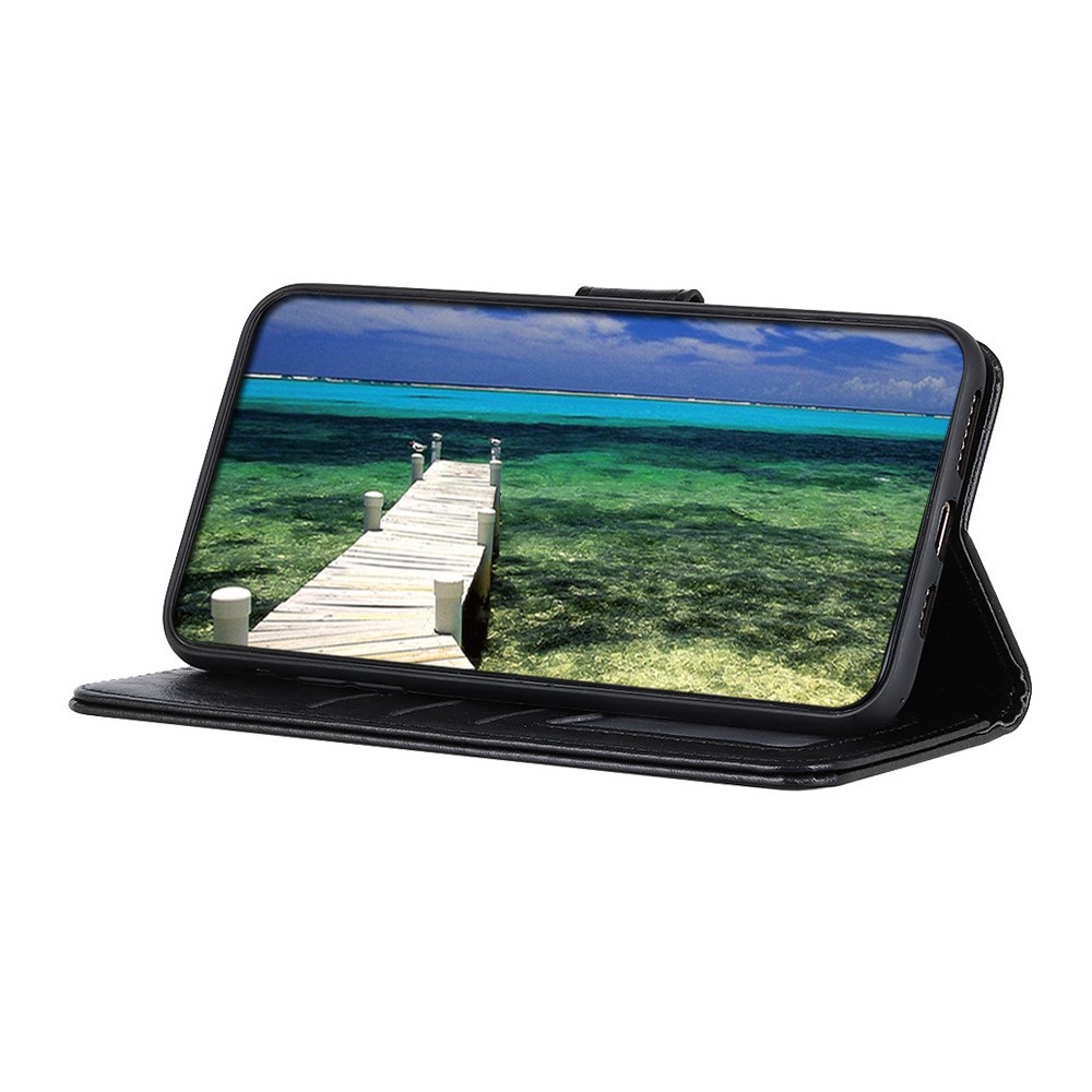  Samsung Galaxy S23 Plus Fodral Crazy Horse Läder Svart