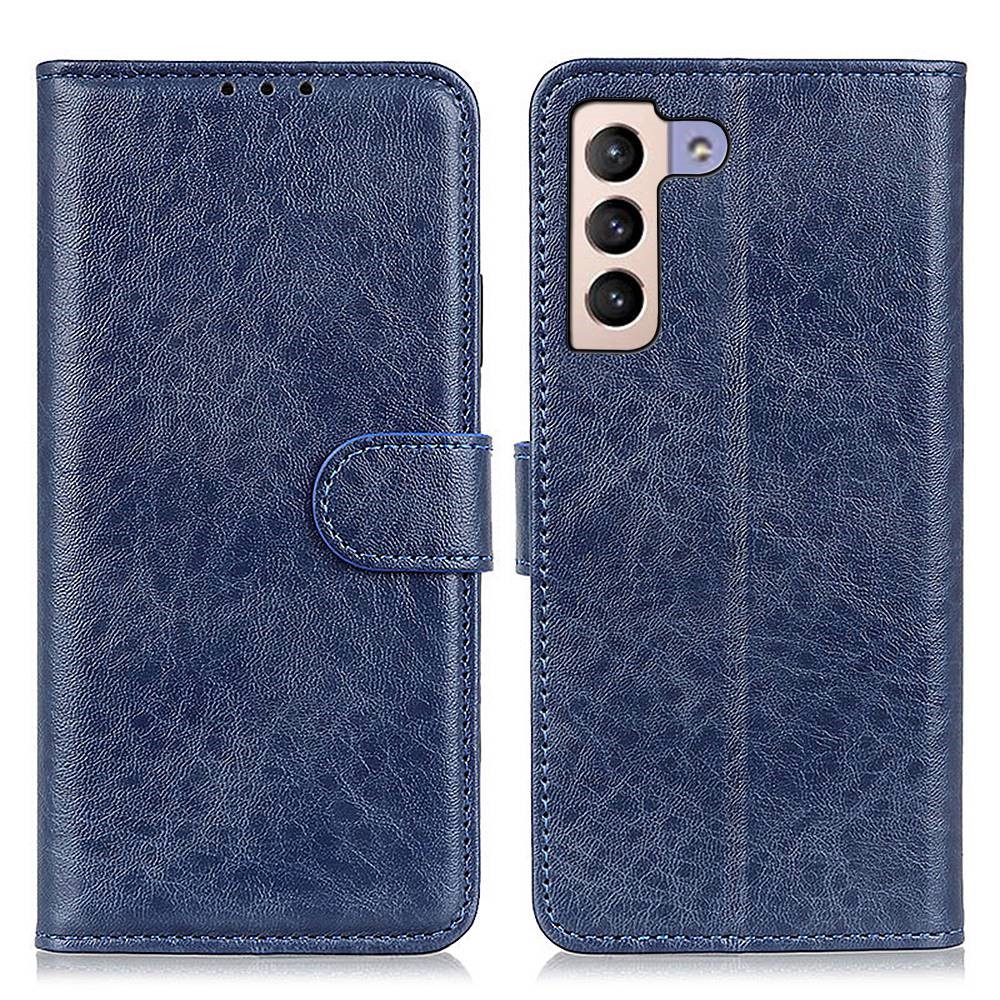  Samsung Galaxy S23 Plus Fodral Crazy Horse Läder Blå