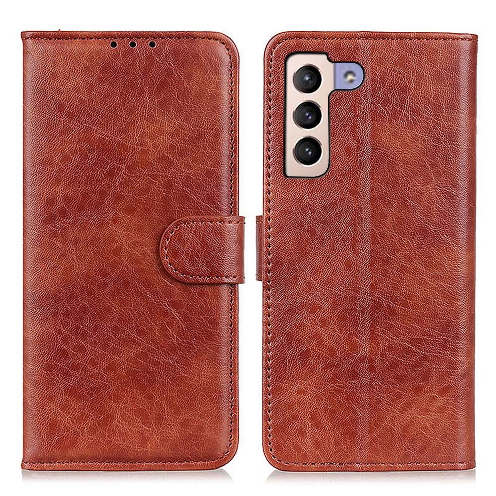  Samsung Galaxy S23 Plus Fodral Crazy Horse Läder Brun