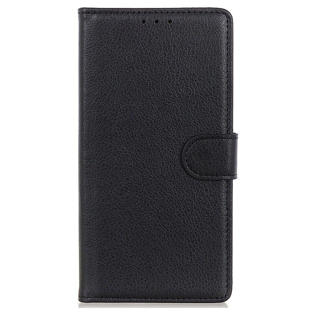  Samsung Galaxy S23 Plus Fodral Litchi Läder Svart