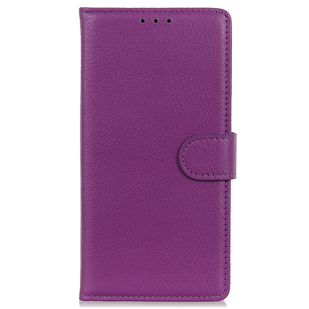  Samsung Galaxy S23 Plus Fodral Litchi Läder Lila
