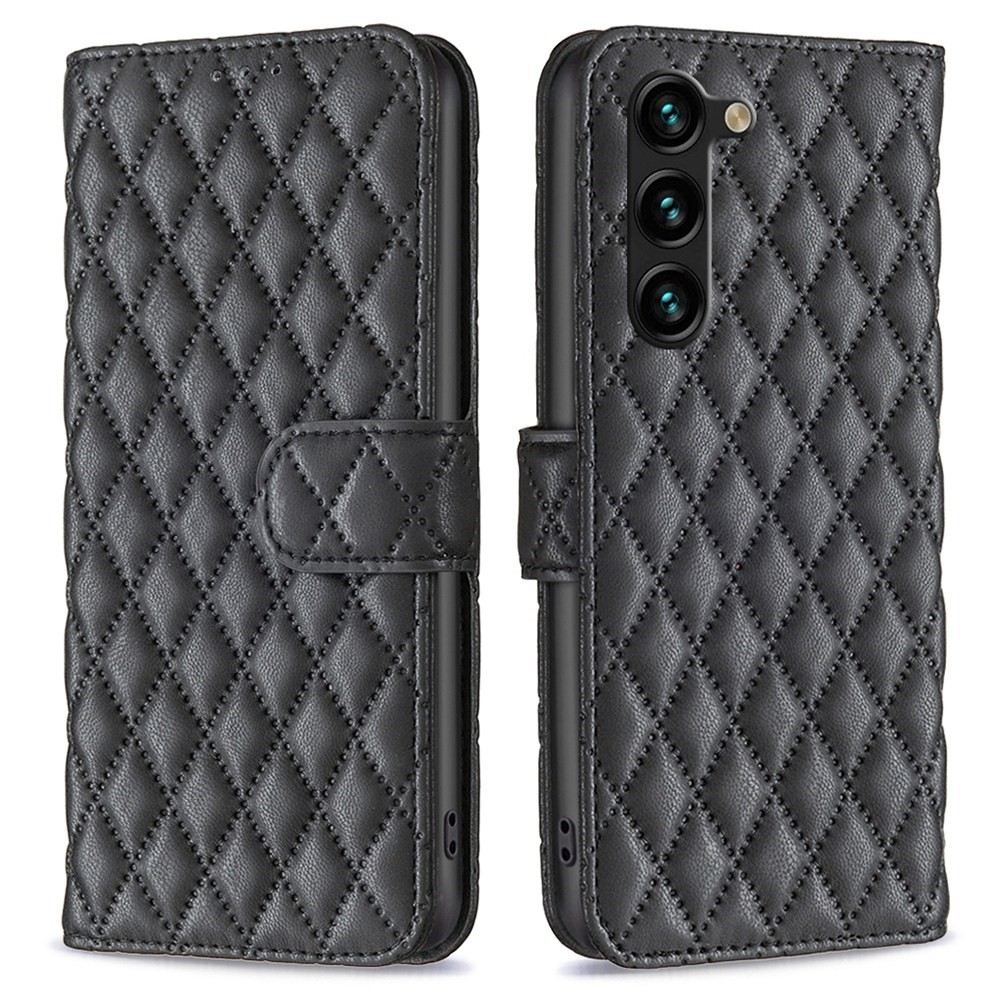 Samsung Galaxy S23 Plus Fodral Diamond Textur Svart