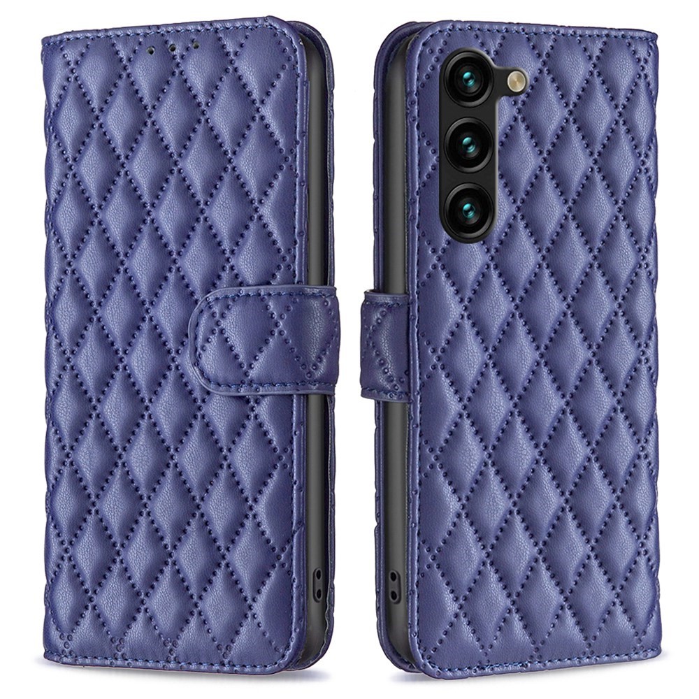  Samsung Galaxy S23 Plus Fodral Diamond Textur Blå