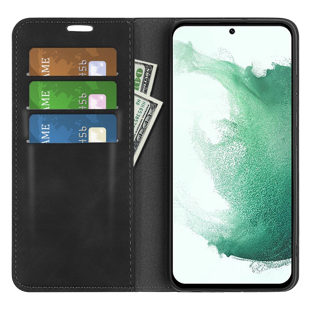  Samsung Galaxy S23 Plus Flip Fodral Skin Touch Svart