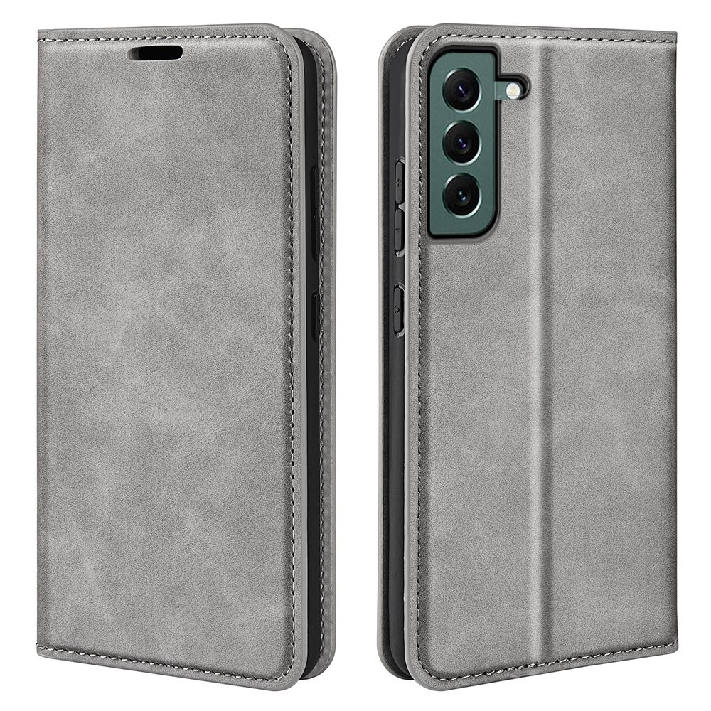  Samsung Galaxy S23 Plus Flip Fodral Skin Touch Grå