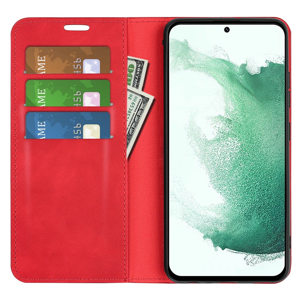  Samsung Galaxy S23 Plus Flip Fodral Skin Touch Röd