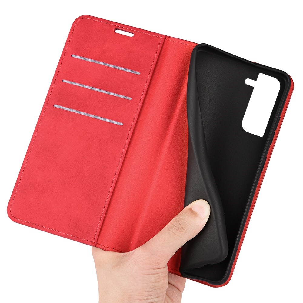  Samsung Galaxy S23 Plus Flip Fodral Skin Touch Röd