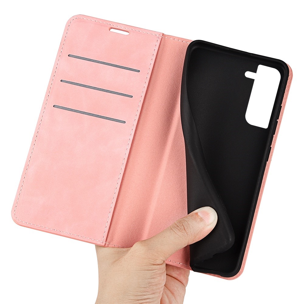  Samsung Galaxy S23 Plus Flip Fodral Skin Touch Ljus Rosa