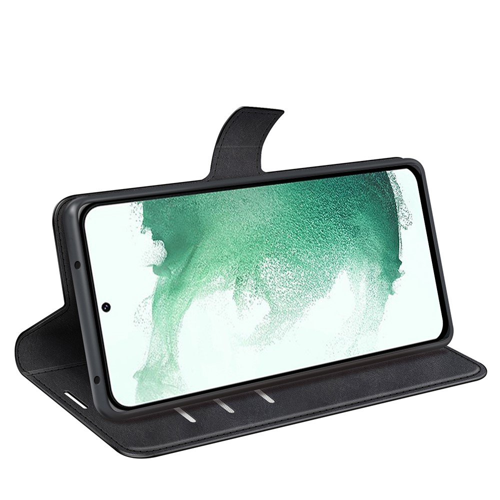  Samsung Galaxy S23 Plus Fodral Solid Läder Svart