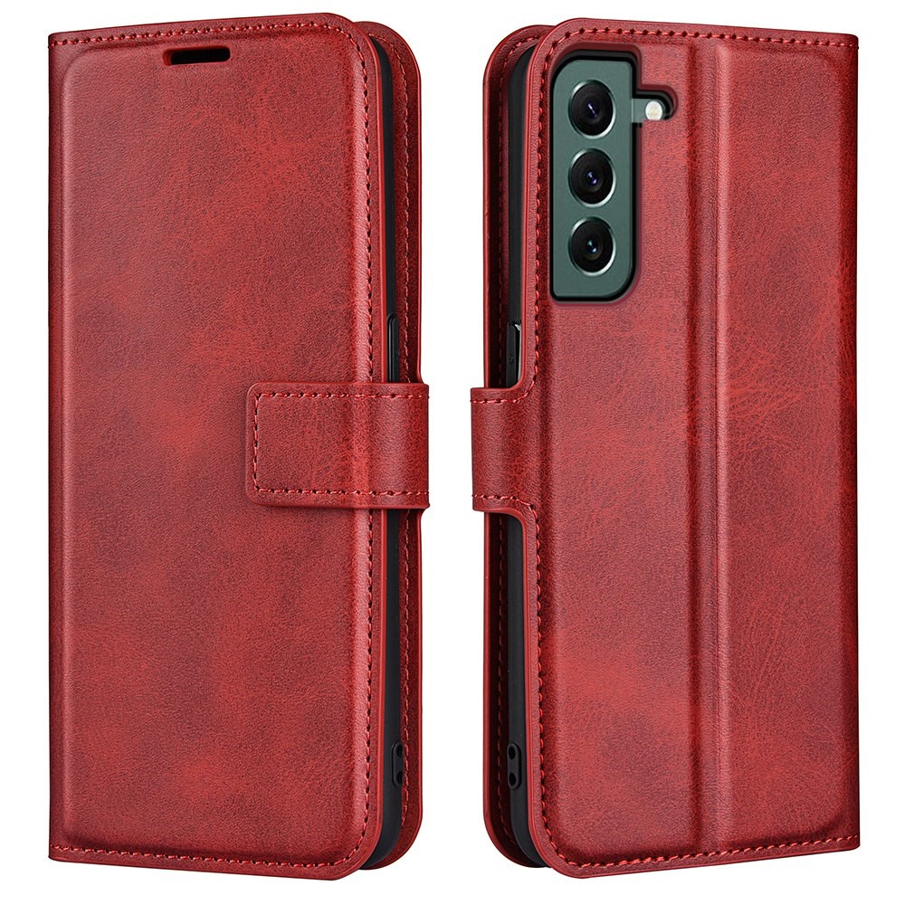  Samsung Galaxy S23 Plus Fodral Solid Läder Röd