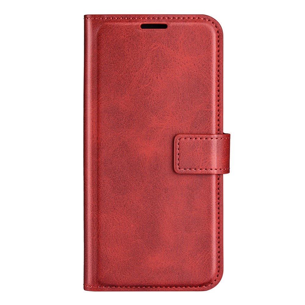  Samsung Galaxy S23 Plus Fodral Solid Läder Röd