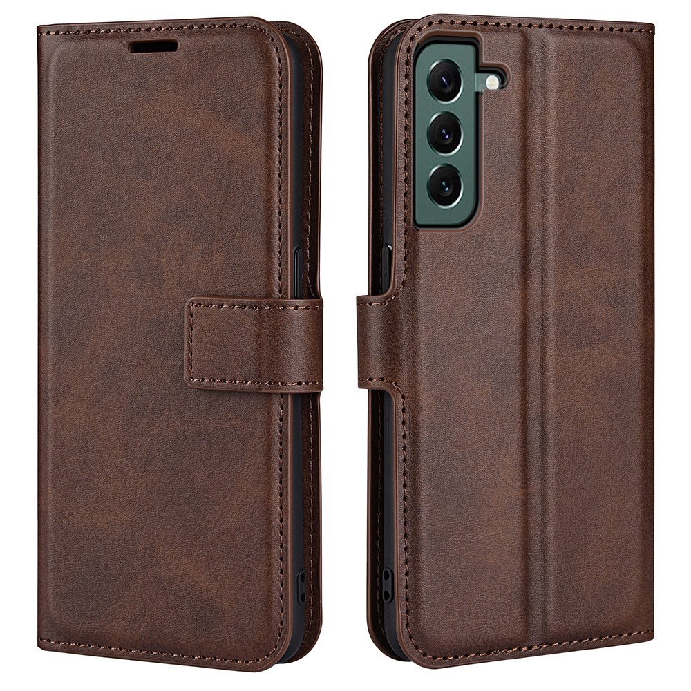  Samsung Galaxy S23 Plus Fodral Solid Läder Brun