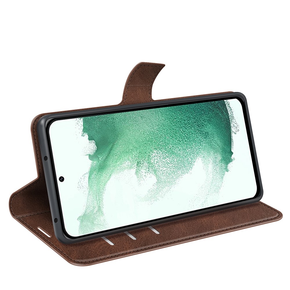  Samsung Galaxy S23 Plus Fodral Solid Läder Brun
