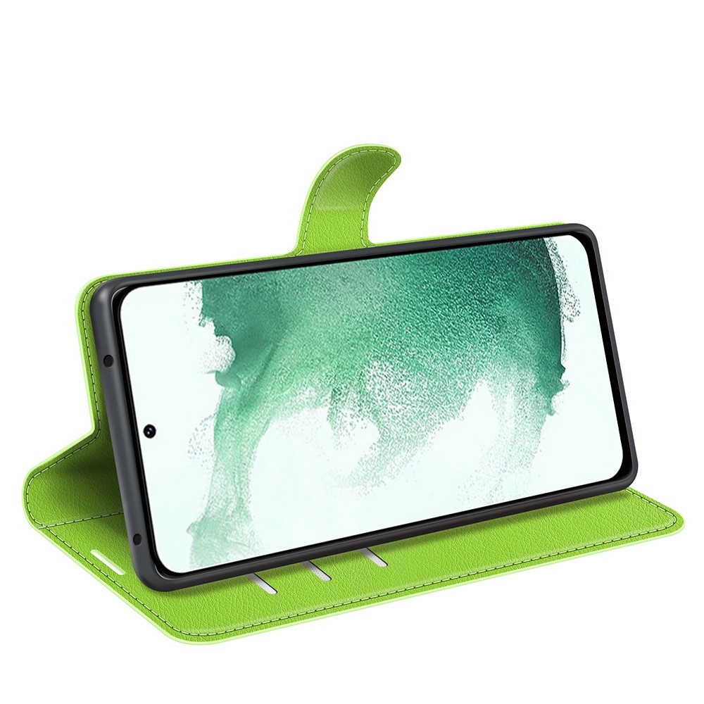  Samsung Galaxy S23 Plus Fodral Litchi Läder Grön