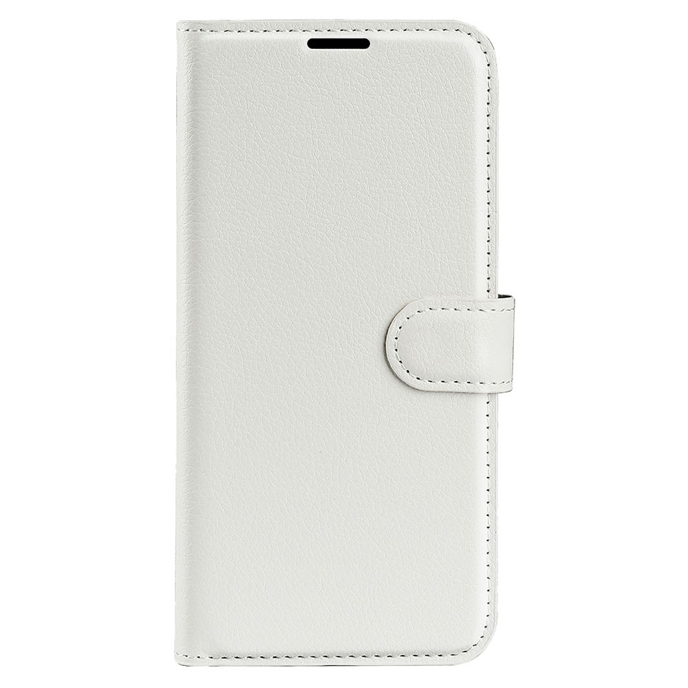  Samsung Galaxy S23 Plus Fodral Litchi Läder Vit