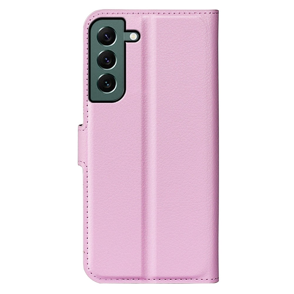  Samsung Galaxy S23 Plus Fodral Litchi Läder Ljus Rosa