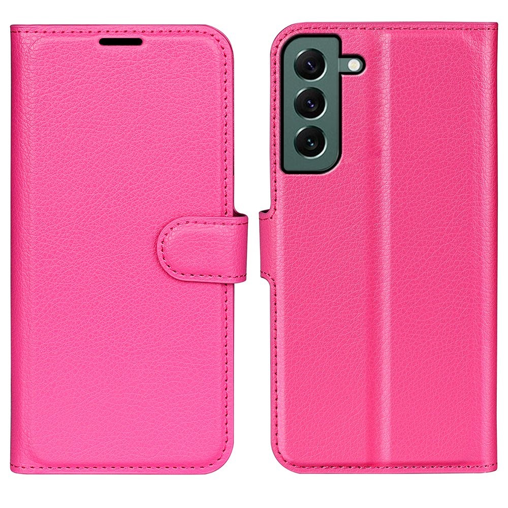 Samsung Galaxy S23 Plus Fodral Litchi Läder Rosa