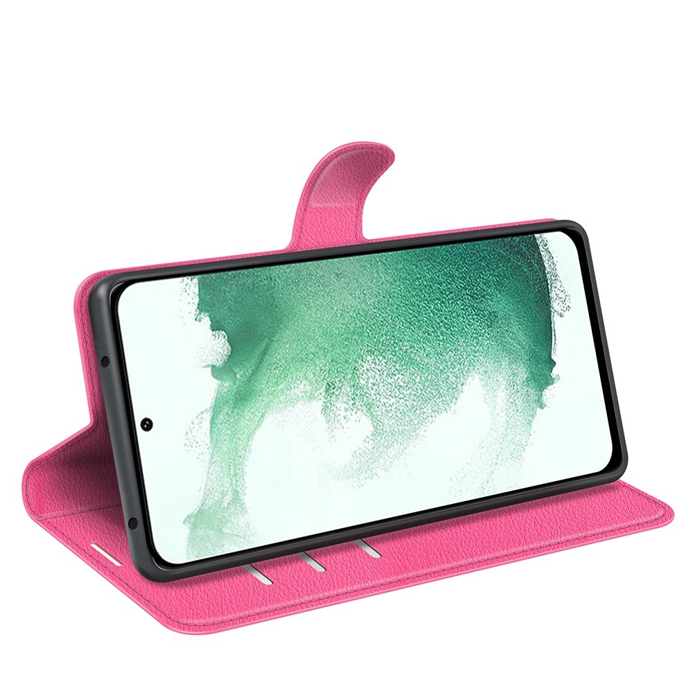  Samsung Galaxy S23 Plus Fodral Litchi Läder Rosa