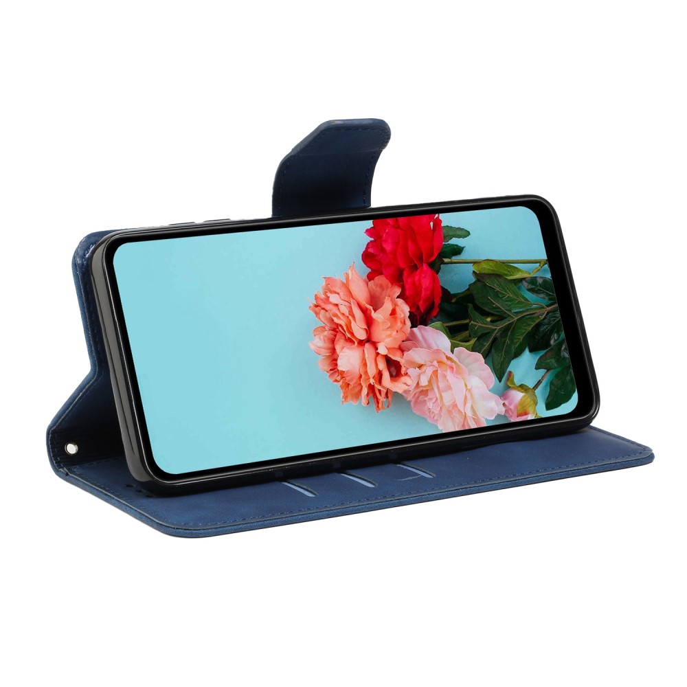  Samsung Galaxy S23 Plus Fodral Solid Läder Blå