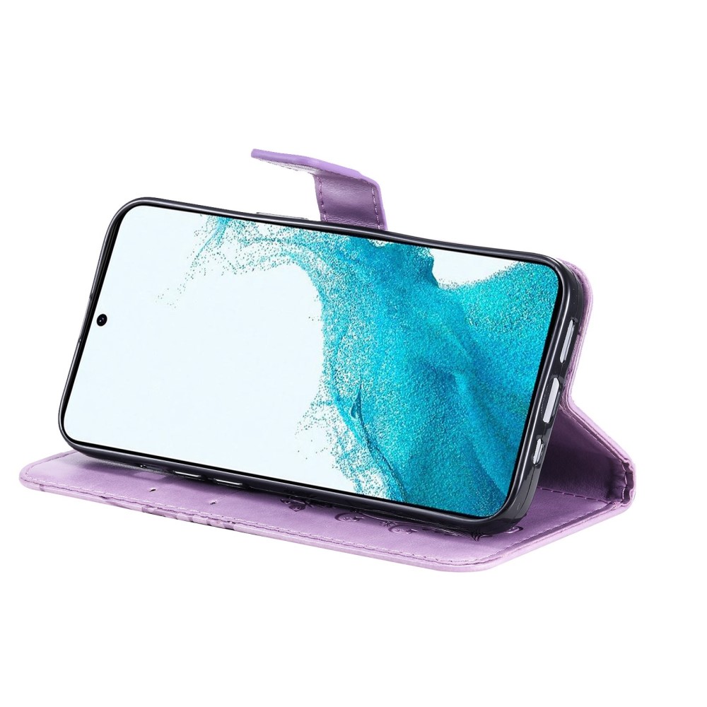  Samsung Galaxy S23 Plus Fodral Tryckta Fjärilar Lila