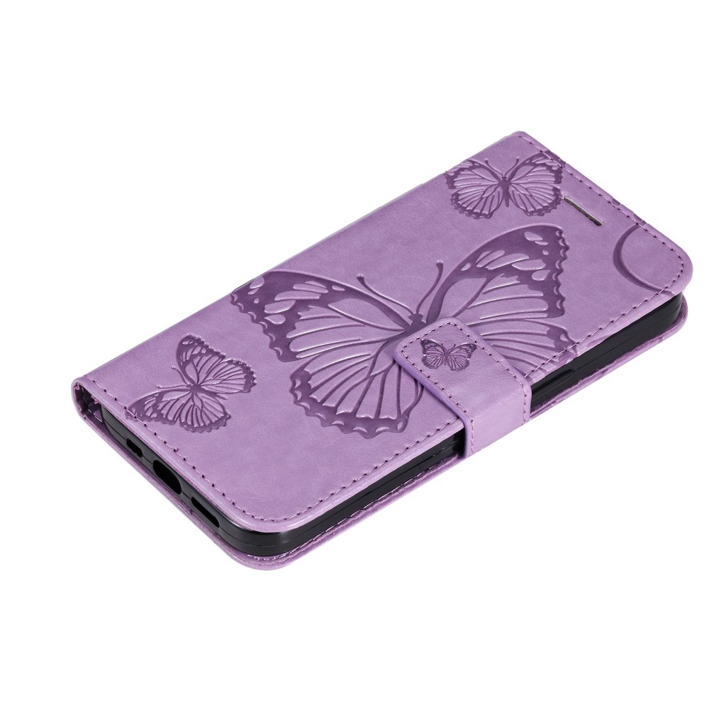  Samsung Galaxy S23 Plus Fodral Tryckta Fjärilar Lila