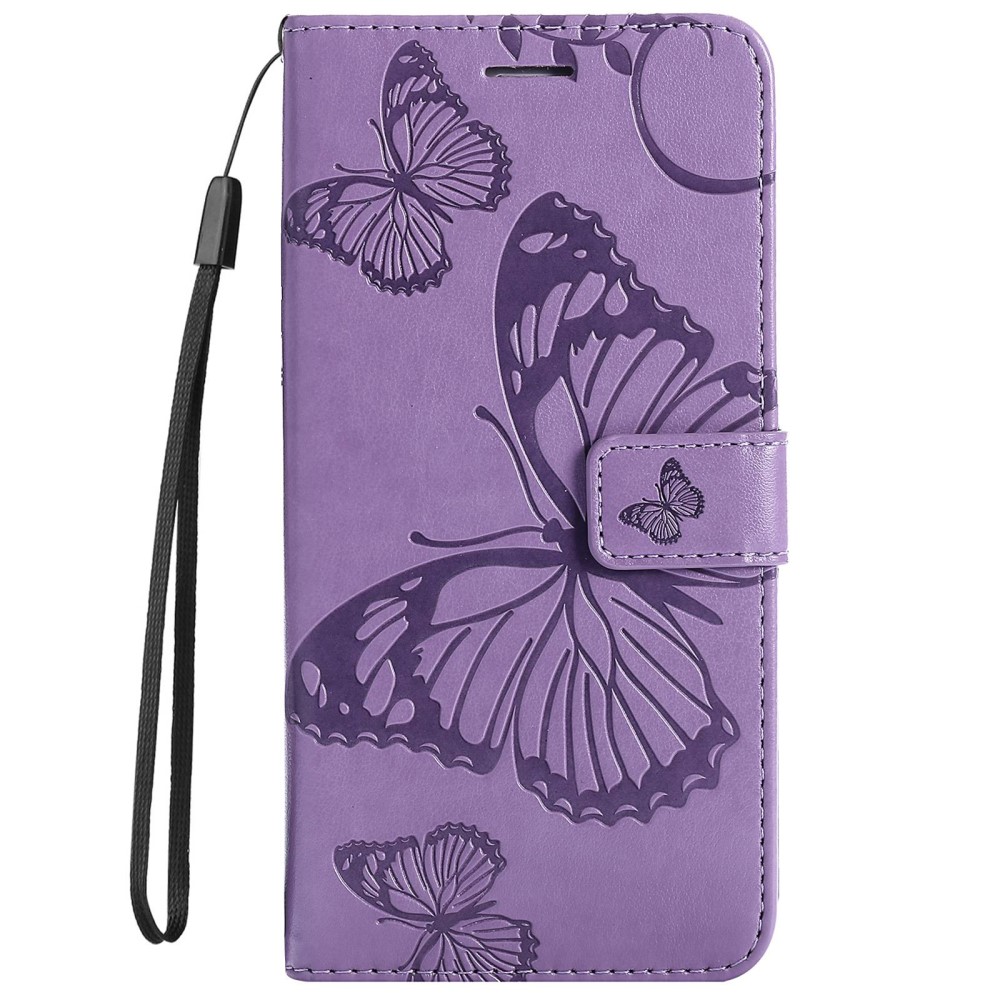  Samsung Galaxy S23 Plus Fodral Tryckta Fjärilar Lila