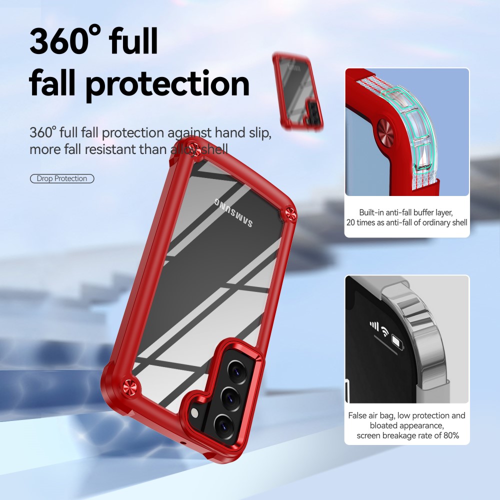  Samsung Galaxy S23 Plus Skal Shockproof Hybrid Röd
