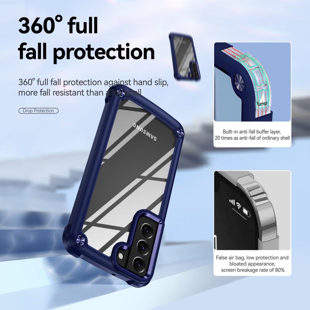  Samsung Galaxy S23 Plus Skal Shockproof Hybrid Blå