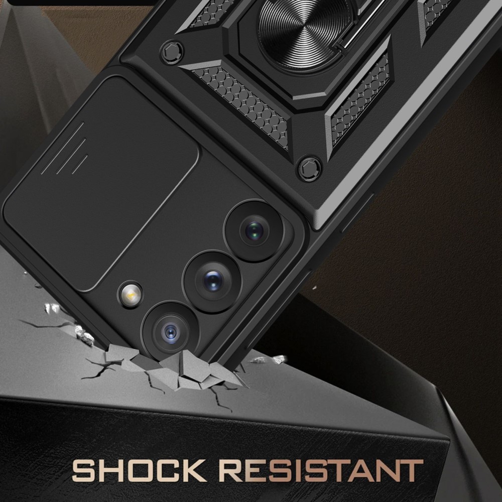  Samsung Galaxy S23 Plus Skal Ring CamShield Hybrid Roséguld