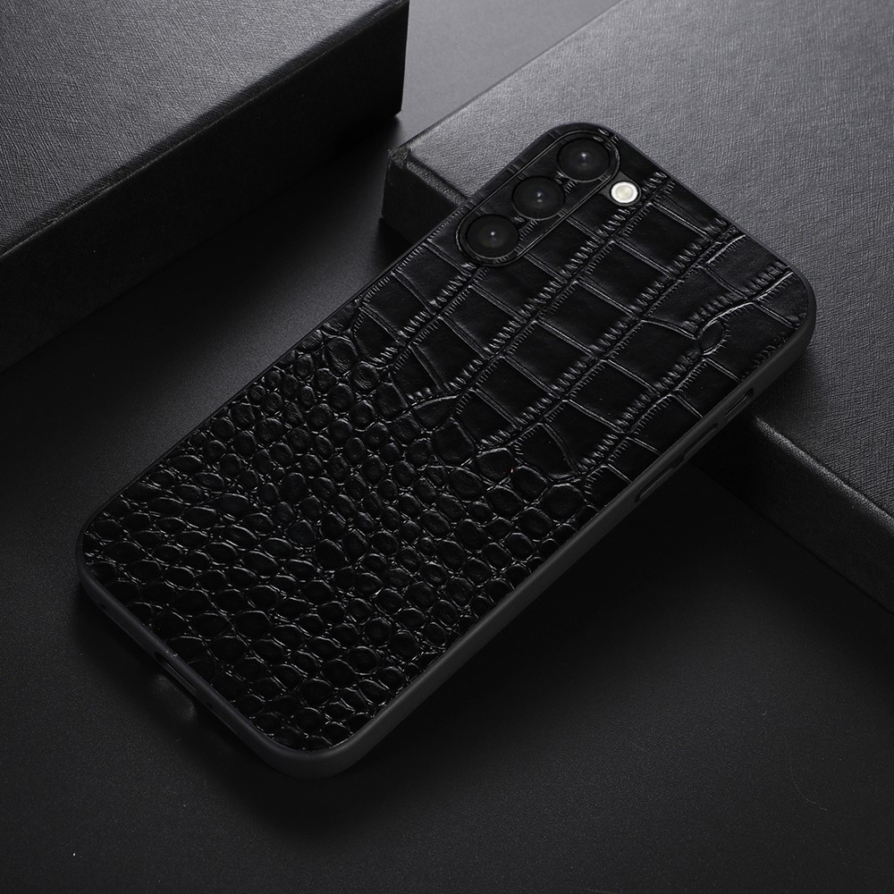  Samsung Galaxy S23 Plus Skal Krokodil Textur Svart