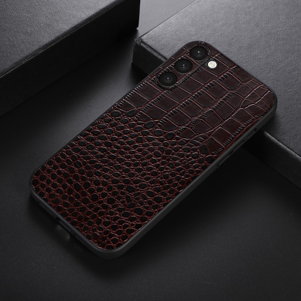  Samsung Galaxy S23 Plus Skal Krokodil Textur Brun