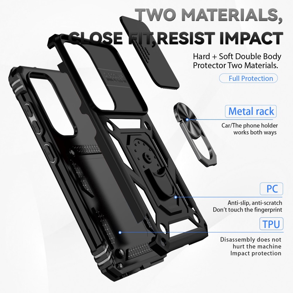  Samsung Galaxy S23 Plus Skal CamShield Ring Svart