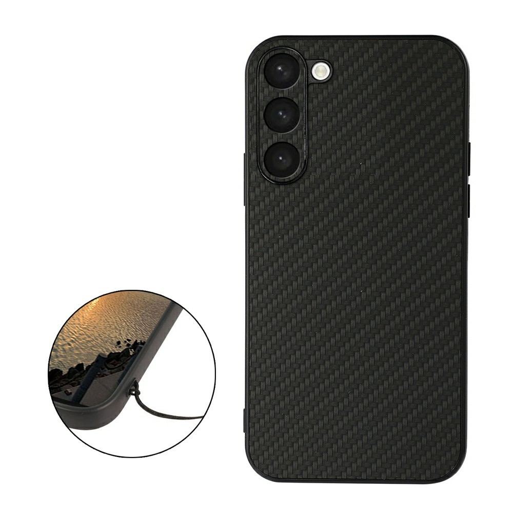  Samsung Galaxy S23 Plus Skal Kolfiber Textur Svart