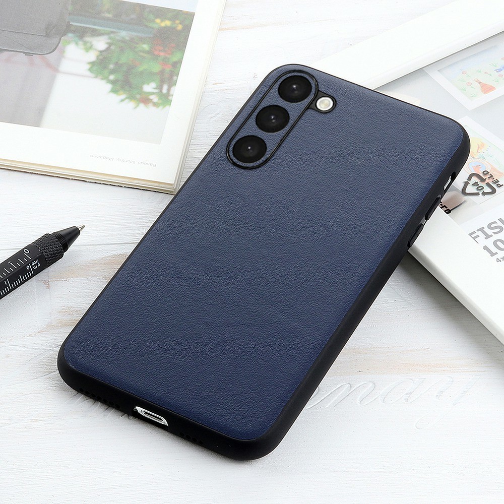  Samsung Galaxy S23 Plus Skal Läderbelagt Blå