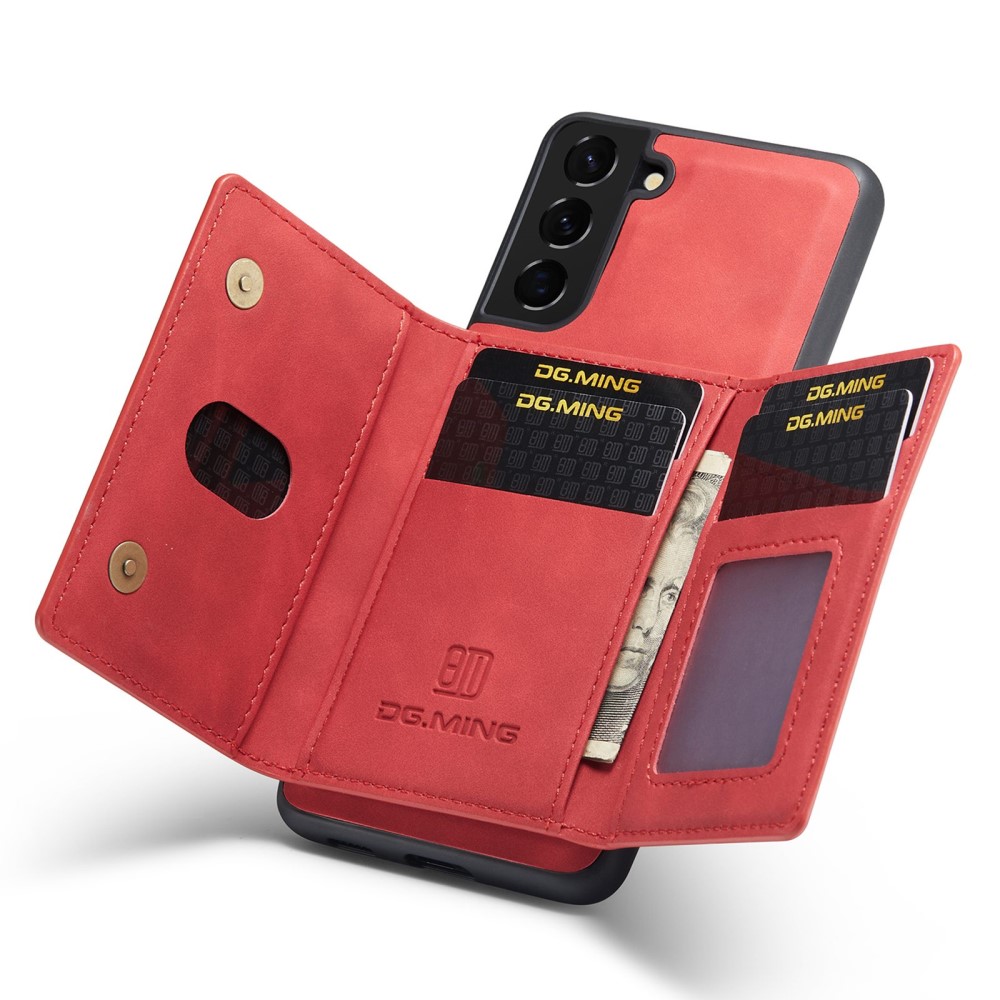 DG.MING DG.MING Galaxy S23 Plus Skal Med Magnetisk Plånbok Röd