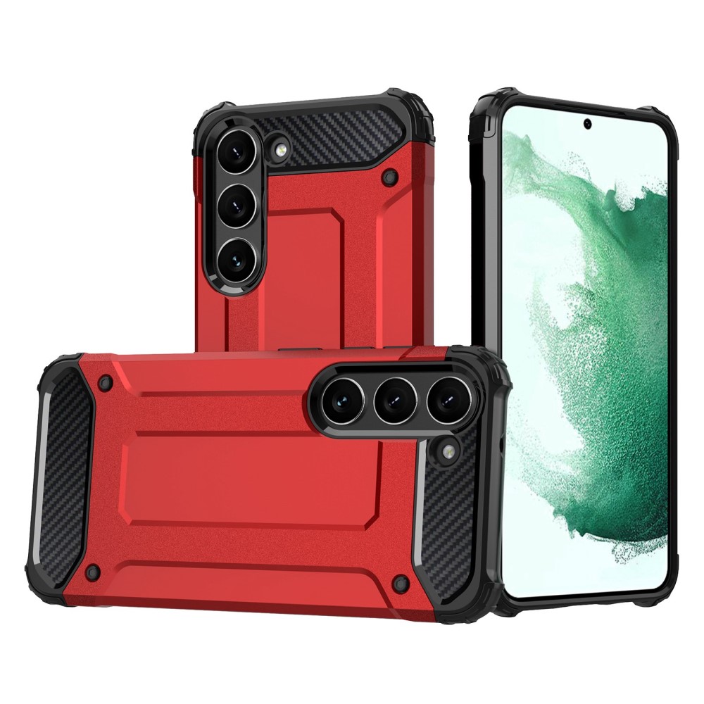  Samsung Galaxy S23 Plus Skal Shockproof Hybrid Armor Röd