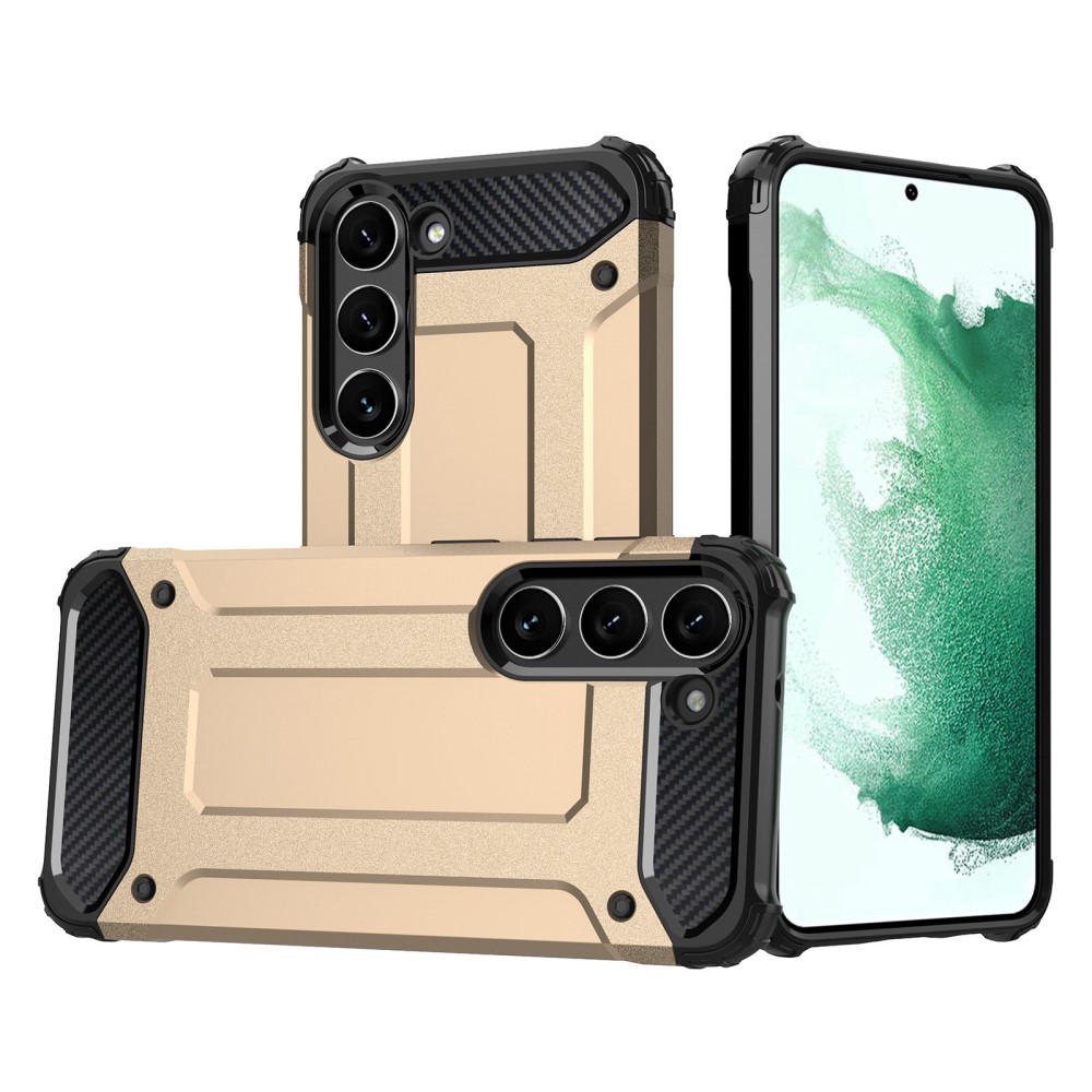  Samsung Galaxy S23 Plus Skal Shockproof Hybrid Armor Guld