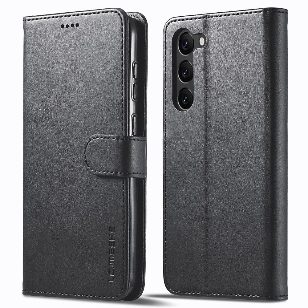 LC.IMEEKE LC.IMEEKE Samsung Galaxy S23 Plus Fodral Läder Svart