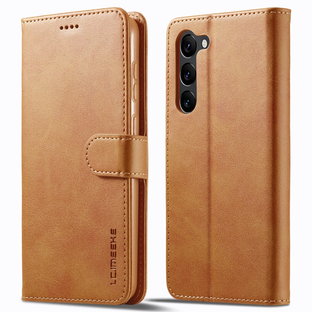 LC.IMEEKE LC.IMEEKE Samsung Galaxy S23 Plus Fodral Läder Brun