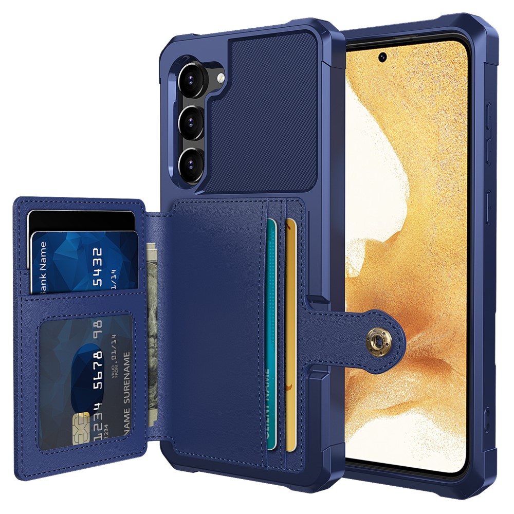  Samsung Galaxy S23 Plus Skal Med Plånbok Blå