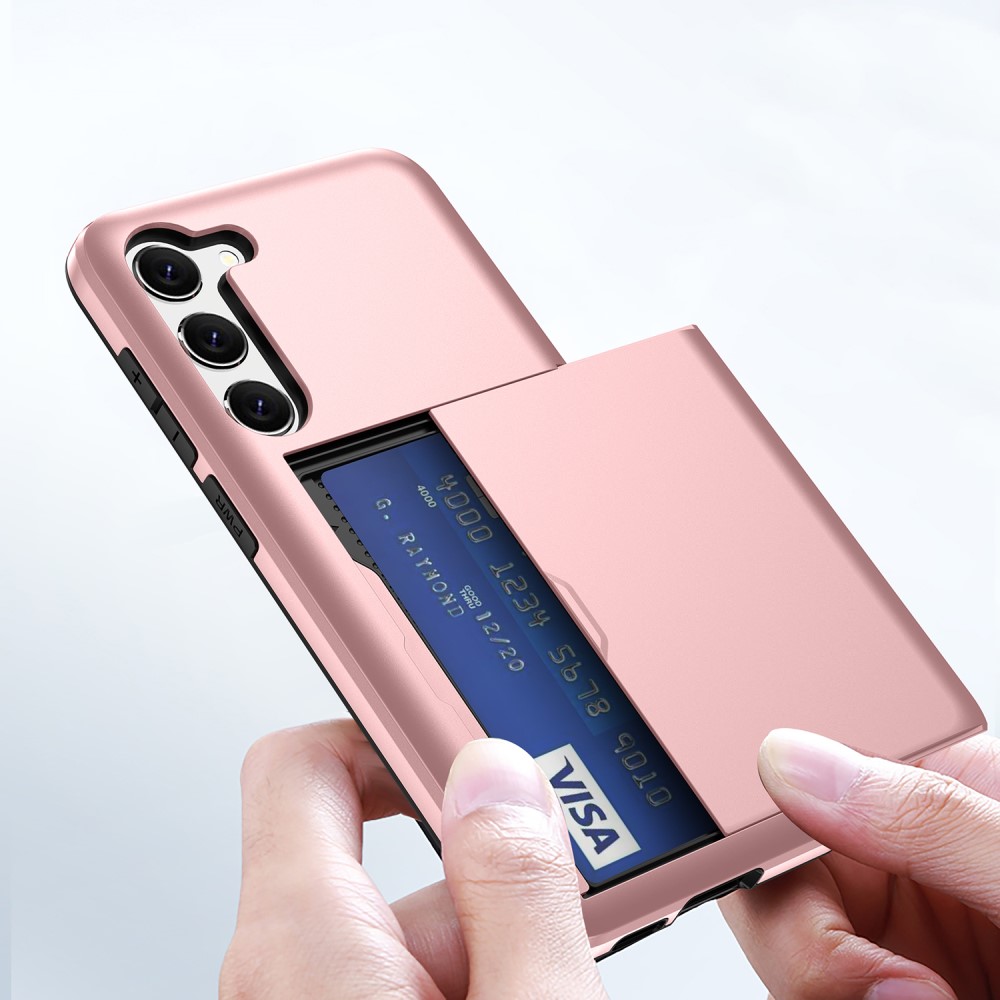  Samsung Galaxy S23 Plus Skal Med Kortfack Roséguld