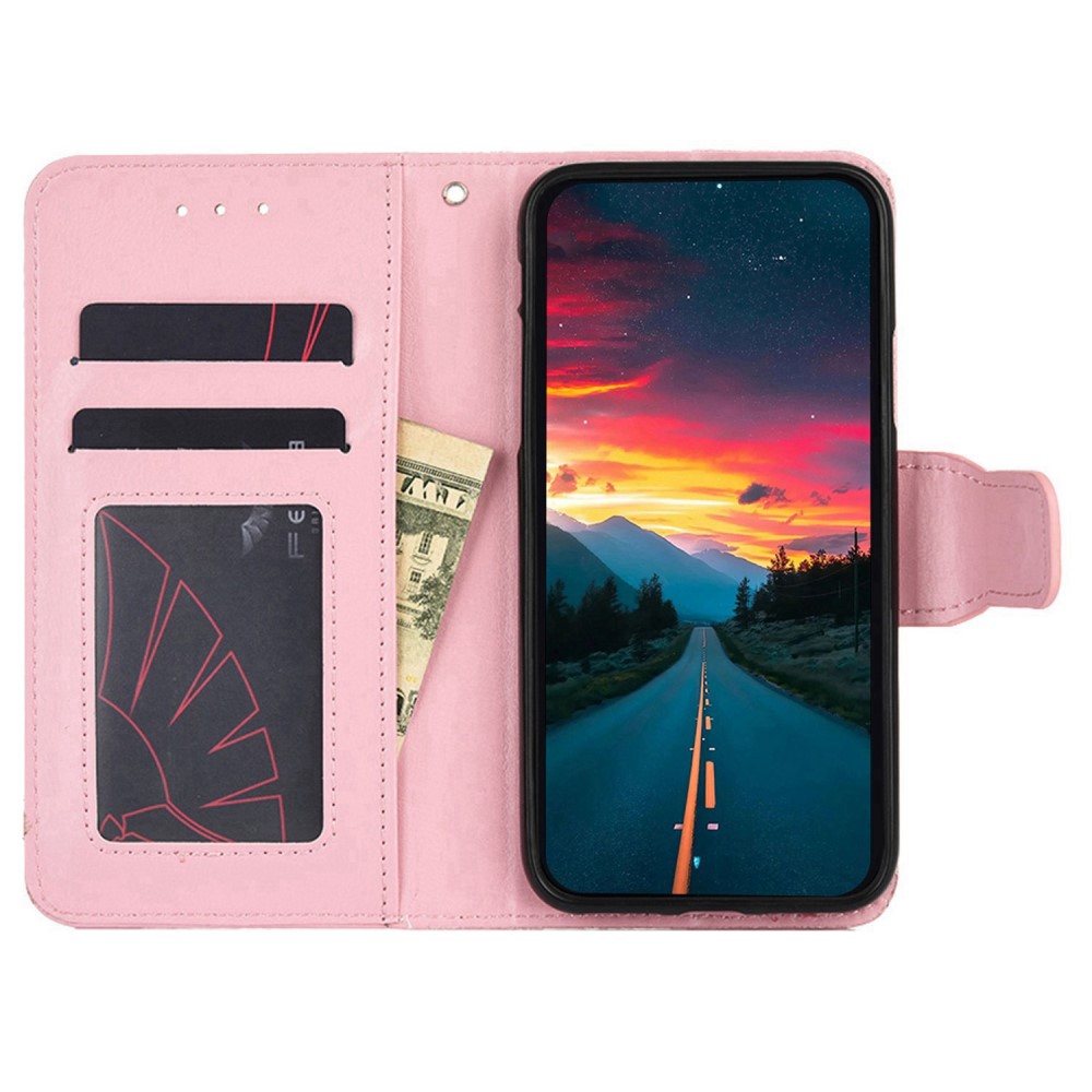  Samsung Galaxy S23 Plus Fodral Läder Ljus Rosa